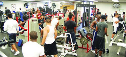 Crowded gym