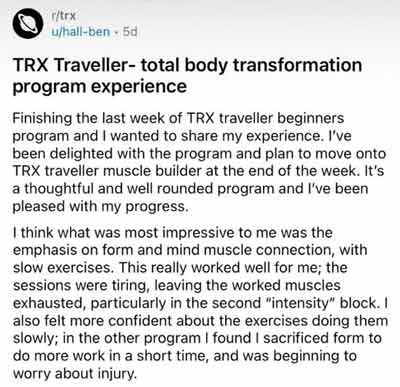 Review for Fitness Freedom Athletes with Adam TRX Traveller