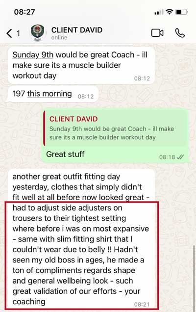 David 1-1 coaching client