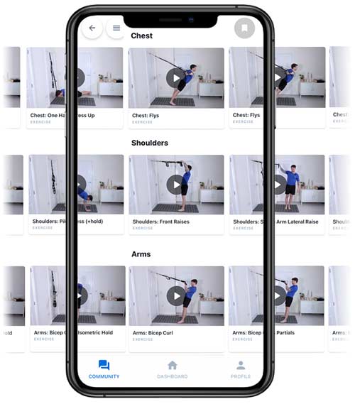 Muscle centric suspension training technique video library