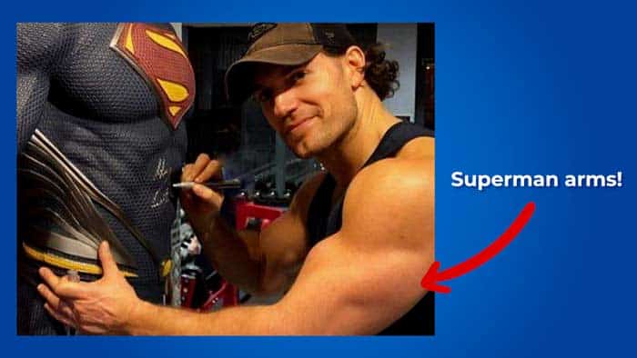 Thicker upper arms like superman
