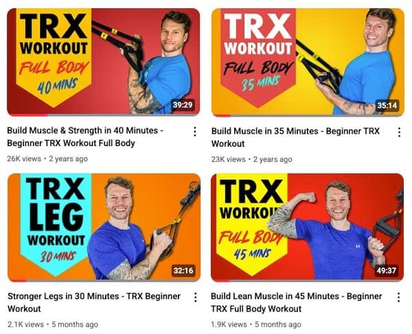 Free TRX suspension Training Workouts