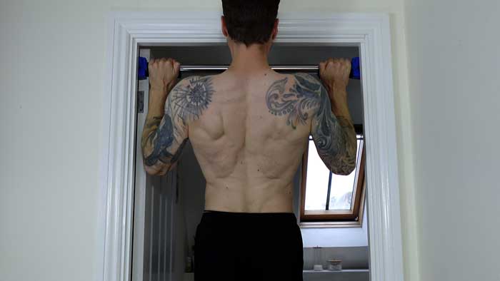 Doing a pull up