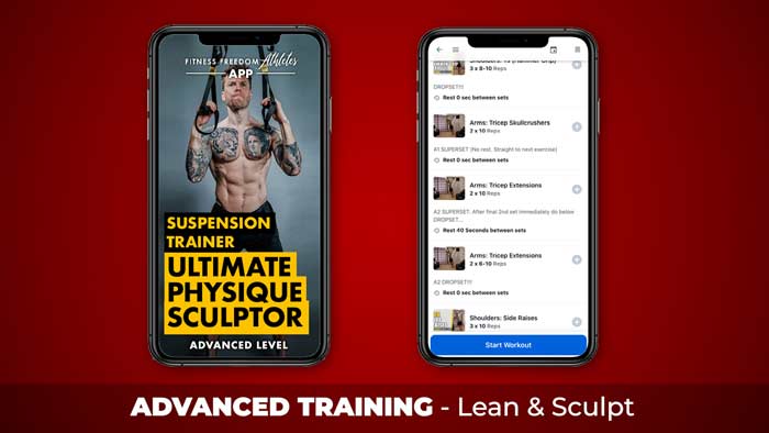 Advanced level Suspension Trainer ultimate physique sculptor Workout Program and Exercises