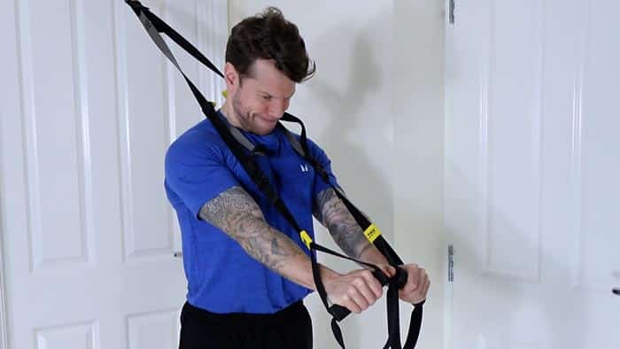 TRX Chest Press squeeze at the top