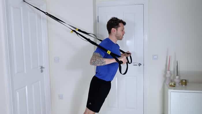 TRX chest press exercise good angle