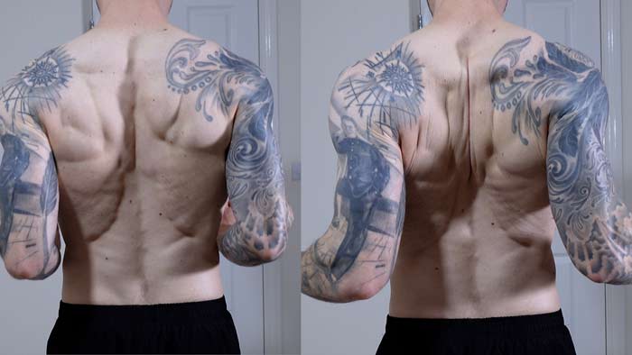 Elbows driving back behind you